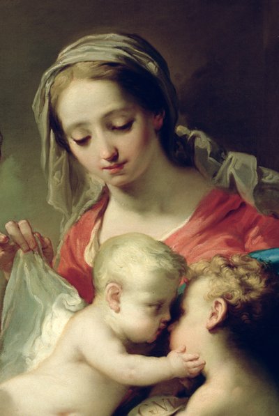 Madonna col Bambino e i santi Giovanni, Anna e Rocco (dettaglio) da Gaetano Gandolfi